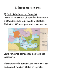 L`époque napoléonienne I] De la Révolution au Consulat Corse de