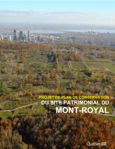 Plan de conservation du site patrimonial du Mont-Royal