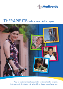 THERAPIE ITB Indications pédiatriques