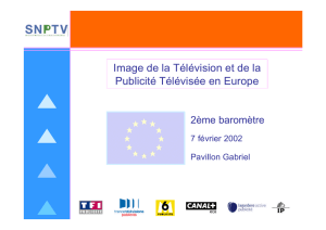 Image de la Télévision et de la Publicité Télévisée en Europe