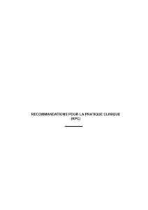 recommandations pour la pratique clinique (rpc)