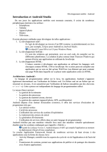 Introduction et Android Studio