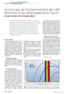 Le principe de fonctionnement des LED blanches et