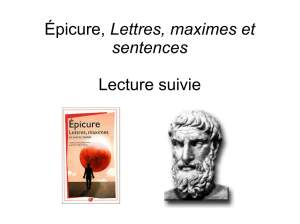 Épicure – Lettres, maximes, sentences