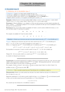Arithmétique - Math France