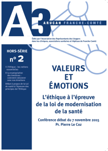 valeurs et émotions - ARUCAH - Franche