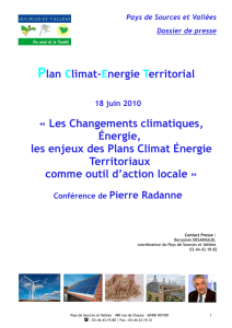 Plan Climat-Energie Territorial « Les