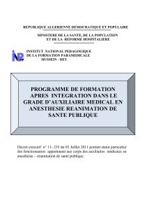 programme de formation apres integration dans le grade d