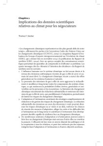 Implications des données scientifiques relatives au climat pour les