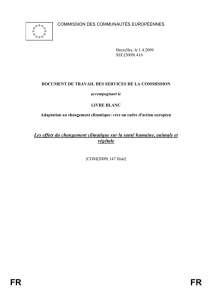 Les effets du changement climatique sur la santé humaine, animale