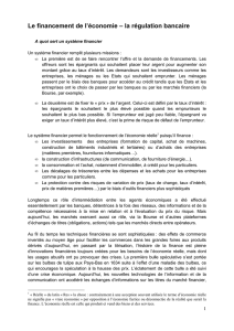 "Le financement de l`économie - La régulation bancaire" Véronique