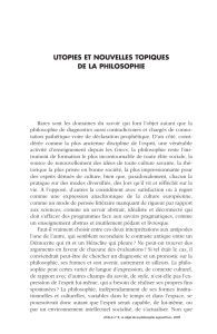 utopies et nouvelles topiques de la philosophie