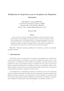 Planification de Trajectoires pour la Navigation des Dirigeables