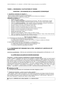 Chapitre 1 Les sources de la croissance - 2014