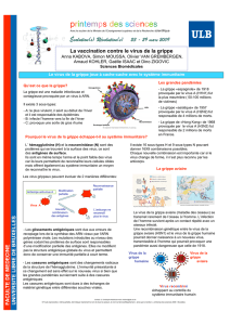 La vaccination contre le virus de la grippe