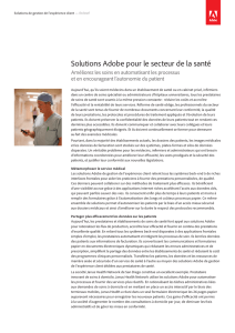 Solutions Adobe pour le secteur de la santé