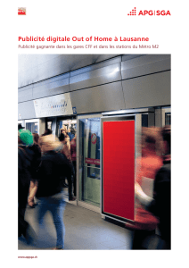 Publicité digitale Out of Home à Lausanne