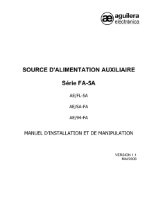 SOURCE D`ALIMENTATION AUXILIAIRE Série FA-5A