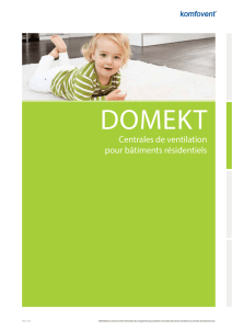 Centrales de ventilation pour bâtiments résidentiels