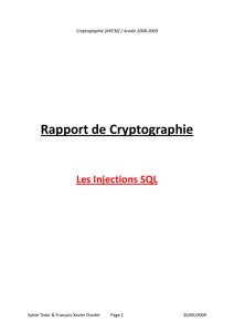 Rapport Injections SQL