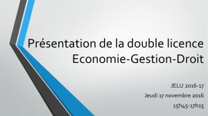 Atelier La double licence Economie -Gestion