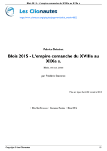 Blois 2015 - L`empire comanche du XVIIIe au XIXe s.