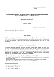 Assainissement et rénovation des bâtiments scolaires, 4e étape, et