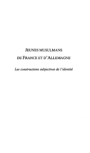 JEUNES MUSULMANS DE FRANCE ET D`ALLEMAGNE