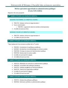 BScSoc sp&eacute;cialis&eacute; approfondi en administration publique