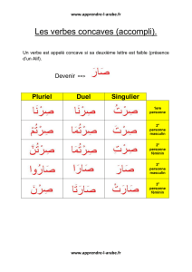 Les verbes concaves (accompli).