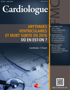 arythmies ventriculaires et mort subite en 2016 où