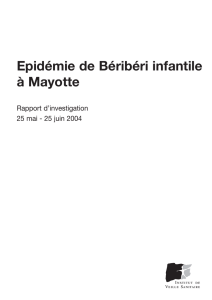 Epidémie de Béribéri infantile à Mayotte