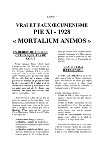 pie xi - 1928 « mortalium animos