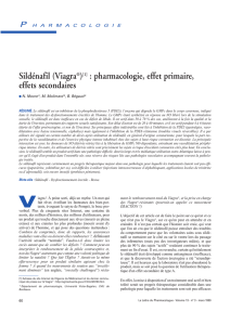Sildénafil (vigra) : pharmacologie, effet primaire, effets secondaires