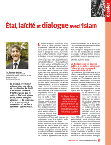 État, laïcité et dialogueavec l`Islam
