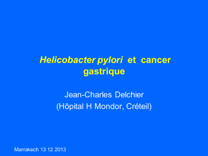 Helicobacter pylori et cancer gastrique