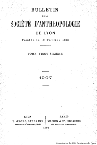 société d`anthropologie - Société linnéenne de Lyon