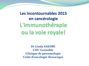Immunothérapie - Incontournables 2015