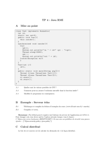 TP 4 : Java RMI A Mise au point B Exemple : Serveur écho C Calcul