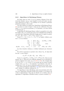 2.8.2 Algorithme de Berlekamp/Massey