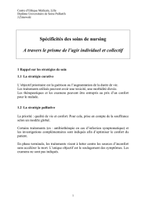 Spécificités des soins de nursing A travers le prisme de l`agir