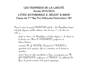 Les trophées de la laïcité - emile bejuit - Région Rhône