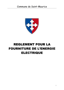 Règlement pour la fourniture d`énergie électrique