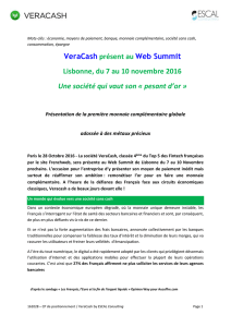 VeraCash présent au Web Summit Lisbonne, du 7 au 10 novembre