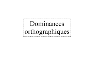 Dominances orthographiques