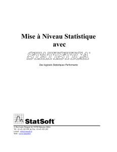 Mise à niveau Statistique