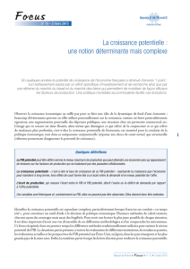 La croissance potentielle : une notion déterminante