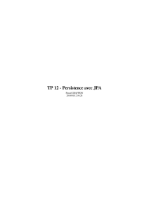 TP 12 - Persistence avec JPA