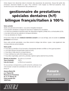 gestionnaire de prestations spéciales dentaires (h/f