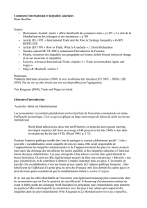 Commerce International et inégalités salariales Rémi Bazillier